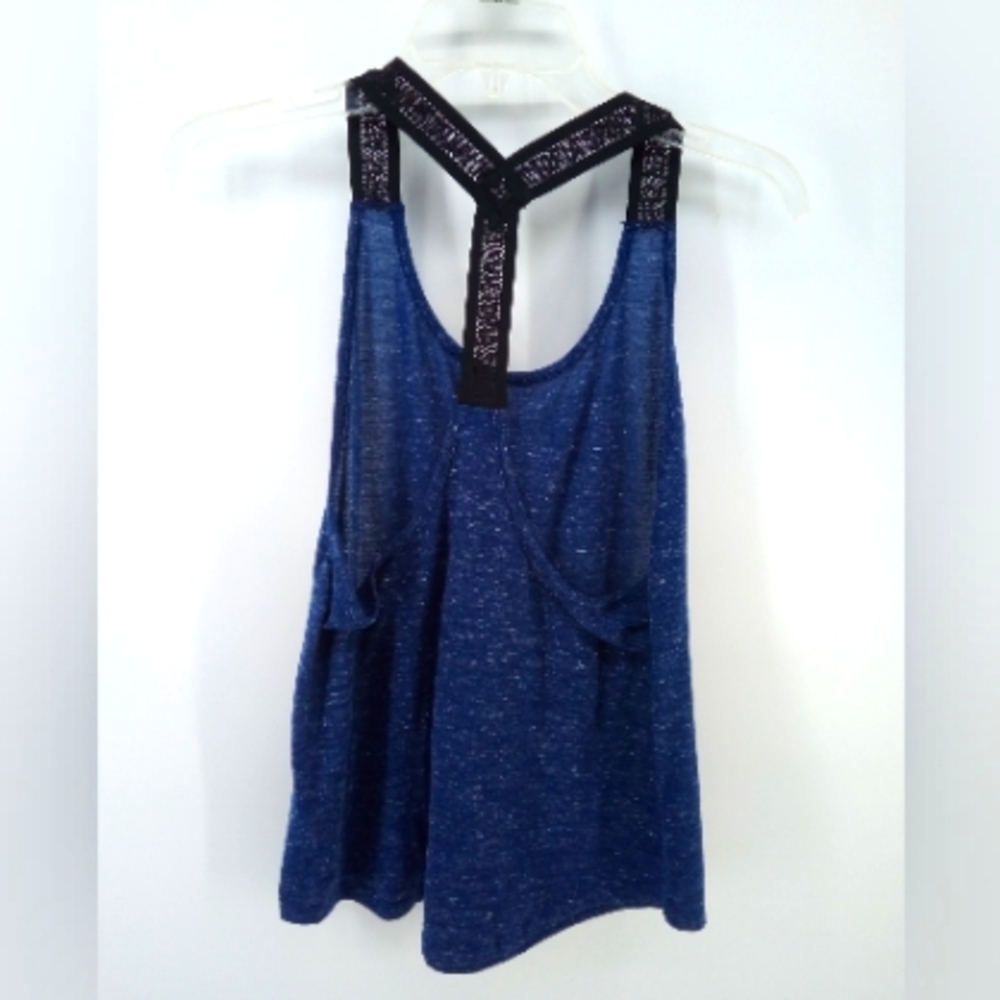 ⭐3/$30 Victoria Sport Racerback Workout Tank Top M Blue Black - Picture 6 of 9